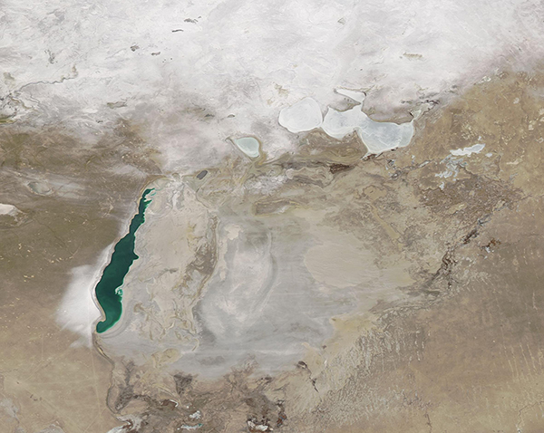Ice on the Aral Sea