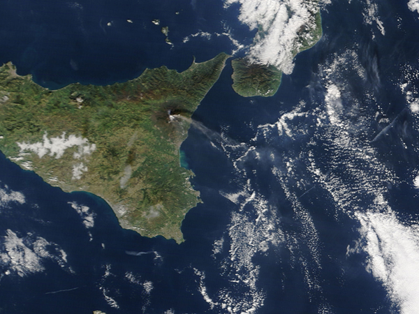 Plume from Mt. Etna in Sicily